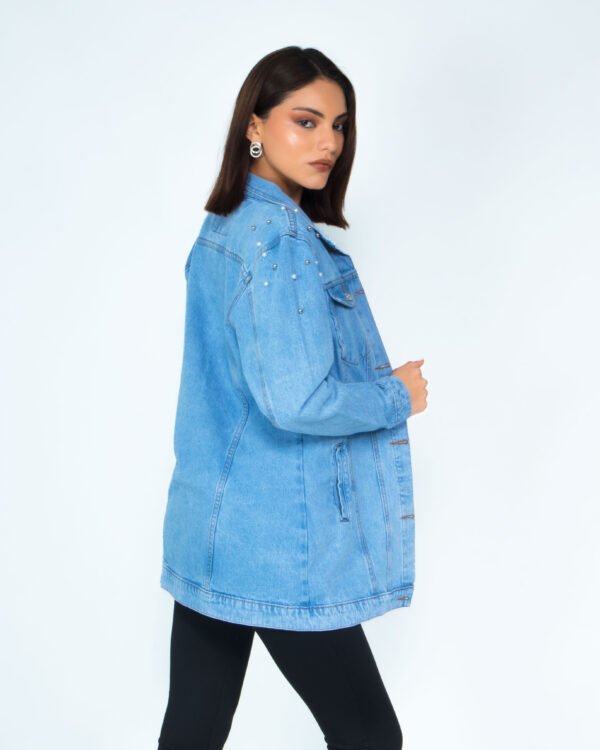 CHAQUETA ROCHELLE LARGA APLIQUES - Imagen 8